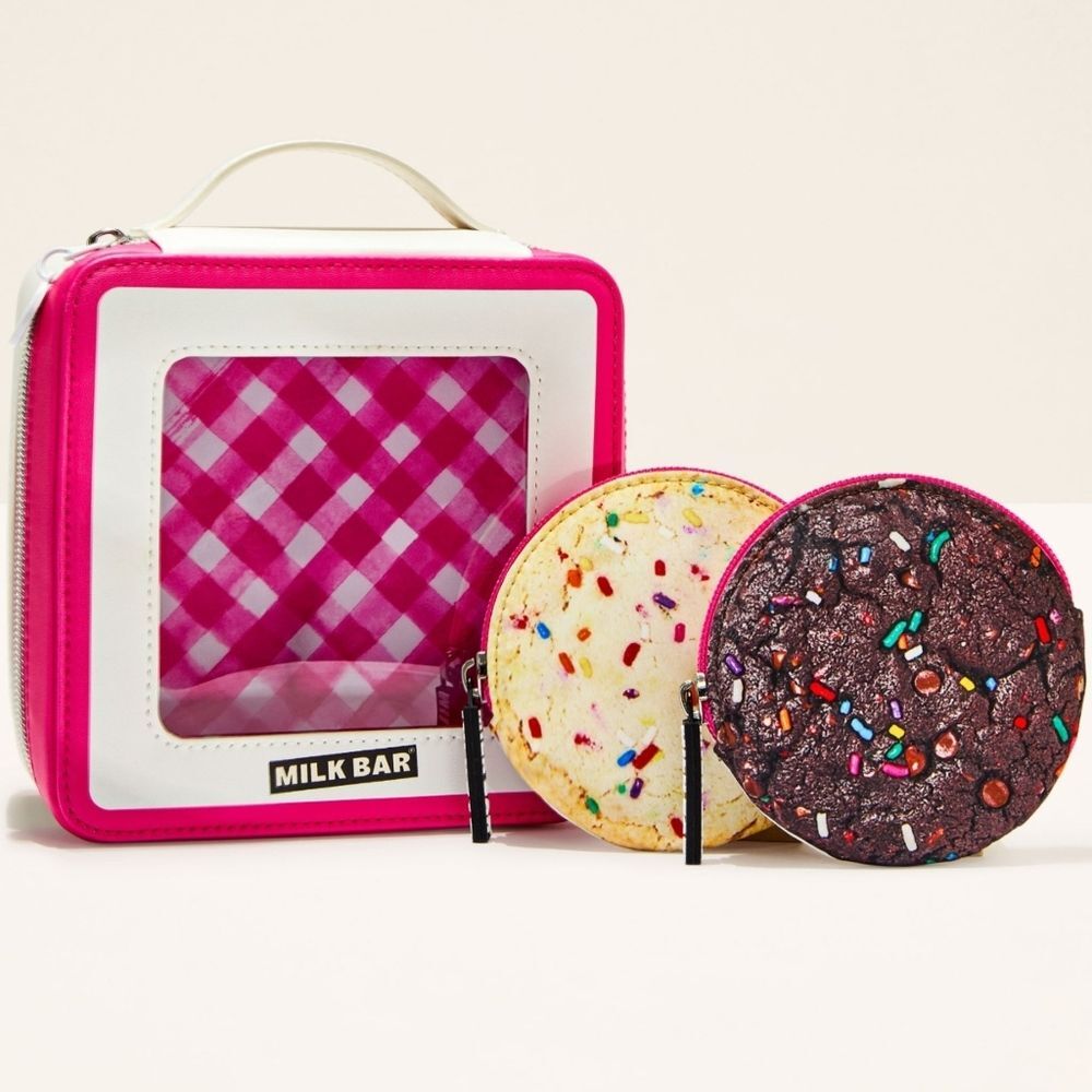 Bath Body Works Milk Bar Cookies 3 Piece Cosmetic Bag Set NEW